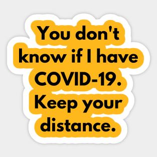 Covid Status Unknown Sticker